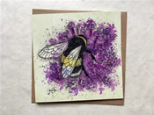 Bumblebee on Verbena Greetings Card